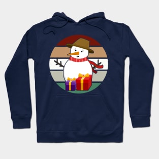 Snowman in hat with presents Hoodie